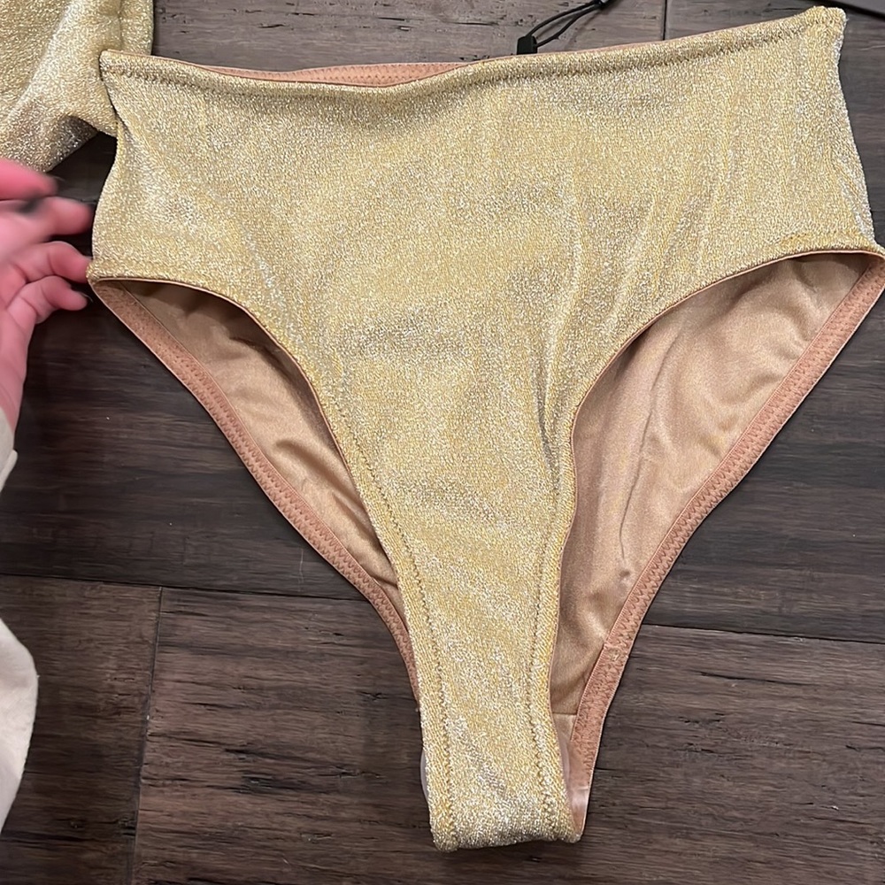 TRIANGL gold shimmer bikini - Picture 2 of 4